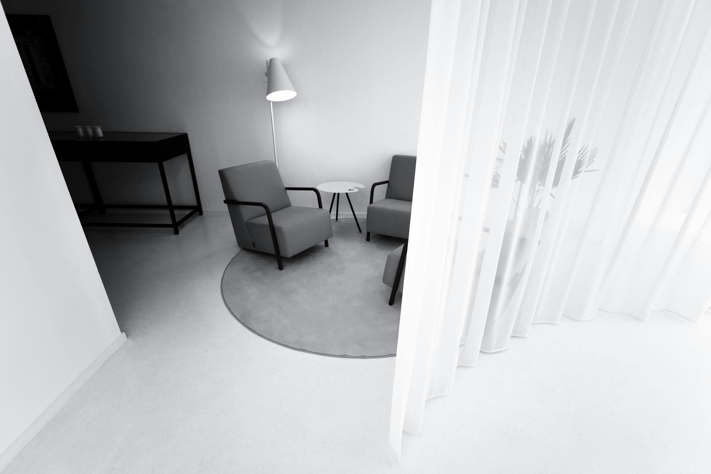 White-Out-Studio's sofas, Knokke. Photo by BigKids